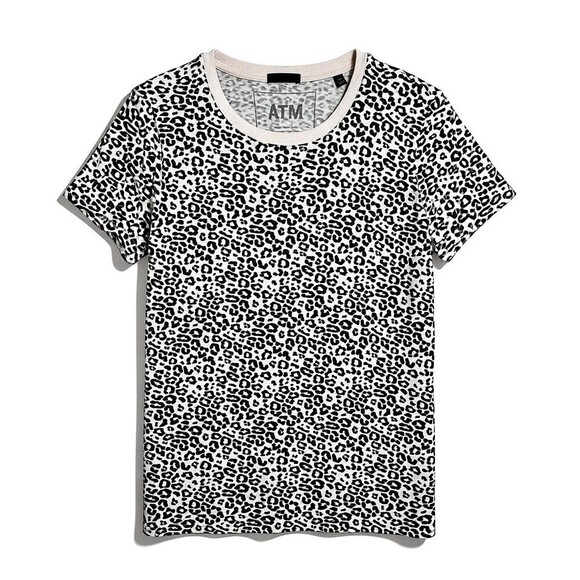 ATM Anthony Thomas Melillo Tee Leopard Printwomens size Large t-shirt